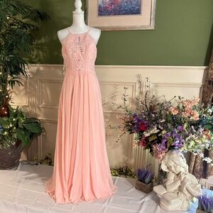 Formal long Pink prom dress